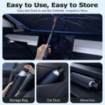 [Upgraded] DooGooCoo Windshield Sun Shade Umbrella -Large, Car Sunshade for Front Windshield [Heat Shield & UV Block], Keep Car Cooler & Protect Interior Sun Shade for car Windshield (61"x35") - Image 8