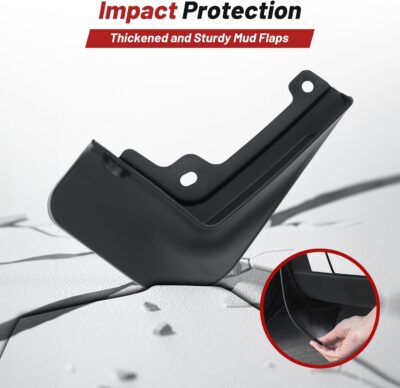 Sunsdrew Mud Flaps for 2024 2025 2026 Kia EV9 Accessories,All Weather Guard EV9 Guards Mudguards,No-Drill Front&Rear 4PCS Mud Flaps Set with Hardware(Without Running Board) - Image 4