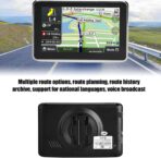 5 Inch Universal Car Navigator, Map with Capacitive Screen for Smoother Touch, Multiple Route Options with Voice Broadcast, for Cars Bikes Trucks - Image 4