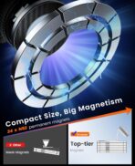 Suction Phone Mount for Car Dashboard/Windshield - 360°Adjustable Magnetic Phone Holder for Car, Foldable Car Phone Holder for iPhone 17/16/15/14/13/12 Series (Carbon Fiber & Aluminum Alloy) - Image 4