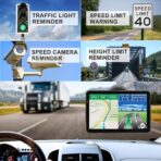GPS Navigation for Car Truck Navigator Latest Maps 7 Inch Touch Screen Vehicle GPS Commercial Trucker Navigation Voice Speeding Warning Free Lifetime Update of World Maps - Image 3