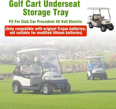 Golf Cart Underseat Storage Tray for EZGO RXV/Club Car Precedent/Yamaha G29, Durable ABS Organizer Only for Original Trojan Battery, Golf Under Seat Storage Organizer - Image 7