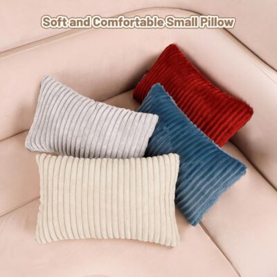 vocheer Small Pillow 11" x 7", Mini Travel Pillows for Sleeping, Tiny Pillow for Neck, Wrist, Lumbar, Knee, Pets, Multifunctional Machine Washable Pillows for Bed, Office, Travel, Camping, 1pc-Red - Image 7