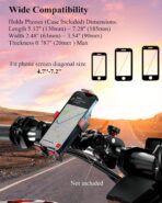 BRCOVAN 1'' Ball Aluminum Alloy Phone Mount Holder with Vibration Dampener, for Motorcycle ATV UTV Car Bike Boat Truck Scooter Fit for RAM Mounts B Size 1'' Ball Double Socket Arm, for 4.7-7.2'' Phone - Image 9