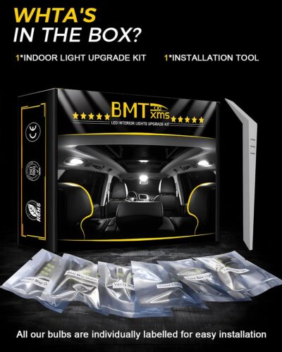 BMT xms LED Interior Light Kit Replacement for Nissan Maxima 2009 2010 2011 2012 2013 2014 2015, Super Bright 6000K White - Image 7