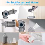 Handheld Car Vacuum Portable Cordless（Equipped with a one-touch window breaker and seatbelt cutter)25000Pa High-Power Suction Hand held Vacuum Cleaner & Air Duster for Car Cleaning (（silver gray）) - Image 8