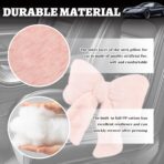 Furry Bow Car Headrest Pillow,Soft & Comfortable Car Neck Pillow for Cars Decorations & Fatigue Relief,Universal Head Rest Pillows for Cars Interior Accessories for Trucks,SUVs (Pink) - Image 4