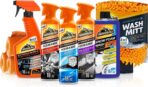 Armor All Ultimate Car Detailing Kit, Includes Car Wash, Glass Cleaner, Tire Cleaner, Microfiber Accessories (9 Piece Kit)