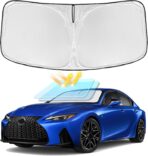 for Lexus is 2021-2026 Windshield Sun Shade-4 Layers Car Sunshade for Lexus IS250 IS350 IS300 IS460 F Sport Front Windows Shade Cover Custom Fit is Sun Visor 250T Shade Blocks UV Rays Car Accessories
