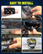 Quick Release Universal Hood Ditch Light Mounting Brackets, Dual Mount Options with 5-Point Lockdown Base CNC Aluminum Adjustable LED Pod Light Mount Kit 2PCS - Image 7