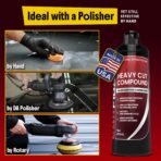 Carfidant Heavy Cut Compound – Professional Car Scratch Remover for Deep Scratches, Sanding Marks & Oxidation – Cutting Polish for DA & Rotary Machines – Auto Paint Correction – 16 oz - Image 4