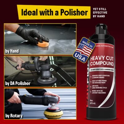 Carfidant Heavy Cut Compound – Professional Car Scratch Remover for Deep Scratches, Sanding Marks & Oxidation – Cutting Polish for DA & Rotary Machines – Auto Paint Correction – 16 oz - Image 4