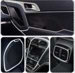 Car Interior Trim Strips,Universal 33ft Car Electroplating Decoration Styling Door Dashboard, Flexible Interior Trim Accessories with Installing Tool(Silver) - Image 6