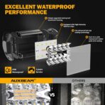 Auxbeam 4 Inch LED Driving Pods, 120W 12000LM Spot Flood Combo Triple Row Off Road Light Bar, 6 Modes Dual Color Amber White Auxiliary Flashing Fog Light for Trucks SUV ATV UTV Jeep, 2PCS - Image 4