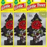 Little Trees Car Air Freshener | Hanging Paper Tree for Home or Car | Rose Thorn | 6 Pack