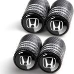 Tire Valve Stem Cap Cover for Honda Belt O-Ring Seal Corrosion Resistant,Tire Valve Stem Air Cap 4 Pack Black…