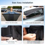 DMJN Car Window Shades for Baby (100% Efficient Block UV & Scorching Sun) Car Privacy Shades for Side Windows,Easy to Install,Nano Ice-Crystal Coatings-Universal Fit (Large),2 Pack - Image 7