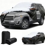 Winter Car Cover for GMC Acadia 2007-2025, Heavy Duty SUV Full Car Cover Waterproof All Weather Outdoor for Hail Snow Ice Rain Sun UV Dust Protector, with Driver Side Zipper & Reflective Strips