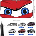 Upgraded Car Windshield Sun Shade Umbrella, Car Shade Front Windshield Sun Shade, Foldable Umbrella for Block UV Rays & Sun Heat Protection, 57"X31" - Image 3