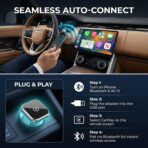 Wireless Apple CarPlay Adapter for Apple iPhone - 5GHz Fast & Stable Connection Wired to Wireless Car Play Dongle, Upgrade Mini Size, No Delay, Plug & Play for iOS 10+ Cars - Image 8