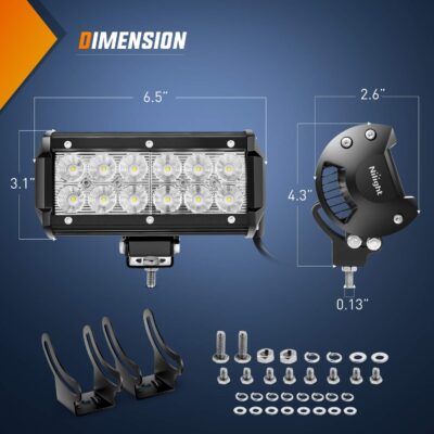 Nilight - 4PCS 36W 6.5 Inch Flood LED Light Bar Off Road Super Bright Driving Fog Boat Driving LED Work Light for Jeep - Image 2