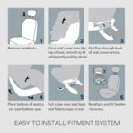 Skechers Seat Covers, Premium Breathable Polyester Seat Covers, Car Seat Covers Front Seats Airbag Compatible, Automotive Comfort for Most Cars, Vans, Trucks, SUVs (Two Front, Black) - Image 6