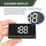 Pack-1 Car Heads Up Display, Universal High Definition Windshield Speedometer Projector, Car HUD Digital Speedometer, for Most Cars, Trucks, SUVs (White #2) - Image 3