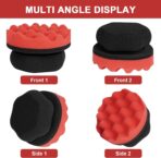 2 Pack Large Tire Shine Applicator Pad, Tire Hex Grip Applicator, Tire Shine Car Detailing Foam Sponge Tool, Reusable Car Cleaning Supplies After Car Wash Tire Cleaner for Applying Tire Shine - Image 3