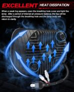 UNI-SHINE Rectangular 5x7 7x6 Inch LED Headlights Sealed Beam Headlamp Amber/White DRL Halo Angel Eyes Compatible with Jeep Wrangler YJ Cherokee XJ Truck Replacement H6054 H5054 H6054L - Image 5