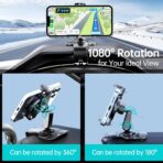 Dashboard Car Phone Holder, Universal 360° Rotation Dash Phone Mount for Car, Multifunctional Dashboard Clip Phone Bracket, Hands-Free Cell Phone Holder Stand Compatible with iPhone & Android (Black) - Image 3