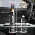 Windone Car Vacuum, 12000Pa 2-in-1 Cleaner & Tire Inflator 150PSI, 60W Brushless Motor, Cordless Handheld Vacuum & Air Pump with Pressure Gauge, LED Light, Multi-Nozzles for Car, Home, Office - Image 2