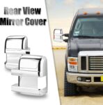 X AUTOHAUX Pair Chrome ABS Side Door Full Mirror Covers for Ford F250 F350 F450 Super-Duty 2008-2016 - Image 2