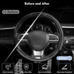 Steering Wheel Cover 3 Pcs Set, Anti-Slip, Scratch-Resistant, Universal Fit for 14-16 Inch Steering Wheels, Car Interior Accessories for Sedans, SUVs, and Trucks (Segmented Snap on, Matte) - Image 5