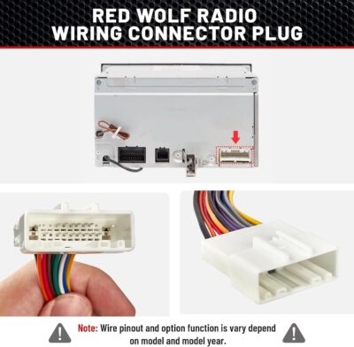 RED WOLF Car Radio Wiring Harness W/Antenna Adapter Select for 2008-2013 Nissan Armada Pathfinder Rogue, 2011-2014 Subaru Impreza Install Aftermarket 20 PIN Stereo Wire Cable Connector Adaptor - Image 5