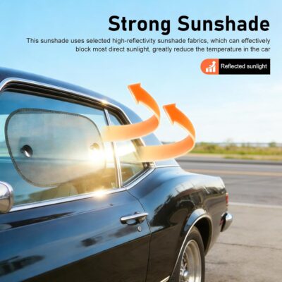2 Pack Car Window Shades, Universal UV Protection Sunshade for Side Windows, Strong Light Glare Blocking Suction Cup Curtain, Privacy Shield for Baby Sleeping Camping Napping, Fit 98% Most Cars - Image 7