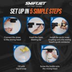 SwiftJet Car Wash Foam Gun + Microfiber Wash Mitt - Works with Any Soap - Garden Hose Car Foam Sprayer - Foam Cannon Car Wash Kit - Car Accessories Foam Blaster (Black Foam Gun with Mitt) - Image 5