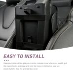 Car Armrest Box Mat, Car Console Organizer with Center Console Cup Holder, 13.78 x 7.87 x 3.15 in Armrest Pad, Universal for Most Vehicles (Black) - Image 5