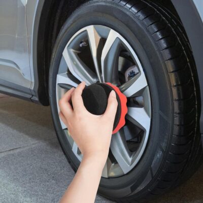 2 Pack Large Tire Shine Applicator Pad, Tire Hex Grip Applicator, Tire Shine Car Detailing Foam Sponge Tool, Reusable Car Cleaning Supplies After Car Wash Tire Cleaner for Applying Tire Shine - Image 7