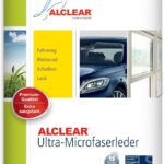 ALCLEAR 950015 Ultra Microfiber Chamois for Window and windscreen Cleaning. Yellow. Size: 17.72 x 15.75 in.