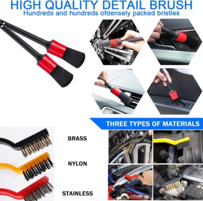 37Pcs Car Wash Kit Cleaning Kits with Foam Gun Sprayer Bucket Towels Tire Brush Wash Mitt Sponge Duster Brush Car Wash Detailing Kit is Complete Car Care Tools - Image 4