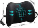 Lumbar Support Pillow for Office Chair, Car Lumbar Pillow Lower Back Pain Relief, Memory Foam Back Cushion with 4D Mesh Cover and Adjustable Straps, Ergonomic Chair Back Pillow for Car,Bed, Gaming - Image 6