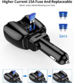 [2026 Upgraded] Cigarette Lighter Splitter, SUPERONE 180W 2-Socket Cigarette Lighter Adapter with Dual QC3.0 and 20W PD USB C Car Charger Splitter for GPS/Dash Cam/Laptop/iPad/iPhone 17/16/15/14/13/12 - Image 8