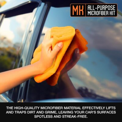 Suds Lab Premium Microfiber Towels for Car Detailing, Cleaning, Washing, Polishing - 16"x16" Ultra-Soft, Edgeless, Scratch-Free Cloth, Dual-Weave, Pack of 12 - Image 3