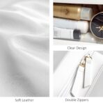 LETGO Clear Makeup Bags, TSA Approved Toiletry Bag with Zipper, Clear Makeup Organizer Fit Carry-on Travel Essentials,Clear Cosmetic Bags for Women Men (C-Beige) - Image 7