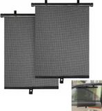 2PCS Car Window Shades for Baby, 17.71"×19.68" Retractable Car Shades for Side Window with Suction Cups,UV Rays Glare Protection Roller Sunshade Visor for Baby, Kids, Pets, Passengers - Image 2