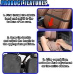 MoNing 2 PCS Kick Mat Back Seat Protector, Waterproof Car Backseat Protective Kick Mat with 2 Mesh Pockets, Large Vehicle Seat Back Kick Mat Organizer for Kids - Image 6