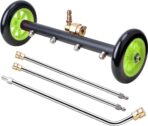 Undercarriage Pressure Washer Attachment 16 Inch Power Washer Water Broom with 4 Nozzles Dual-Function Pressure Washer Undercarriage Cleaner With 3 Pieces Extension Wand 4000 PSI - Image 9