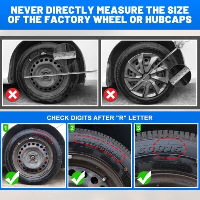 Winjet 15 Inch Premium Hubcaps Wheel Cover Replacement R15 Hub Caps,Auto Tire Replacement Exterior Cap,Universal Wheel Rim Cover Snap On Car Truck SUV (15 Inch,Set of 4) - Image 5