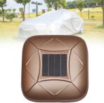 Solar Powered Car Cover for Outdoor Parking – Electric Automatic Retractable Sun Shade,Portable Battery-Powered Heat Shield Fit Sedan SUV Mpv gold-3XXL