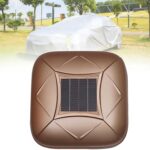 Solar Powered Car Cover for Outdoor Parking – Electric Automatic Retractable Sun Shade,Portable Battery-Powered Heat Shield Fit Sedan SUV Mpv gold-3XXL